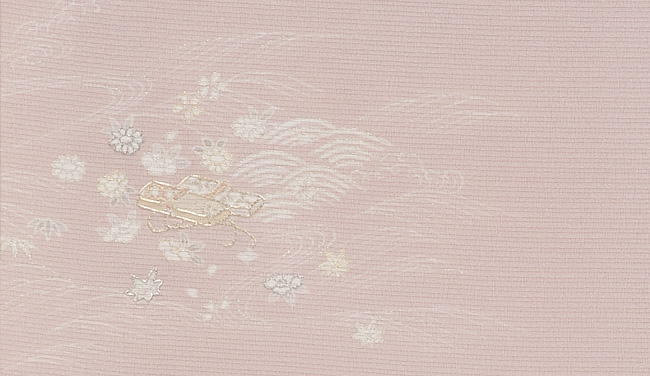 画像3:美術友禅山之内別誂付下『吉祥草花文箱文』(本糊糸目工程)伝統的工芸品京友禅