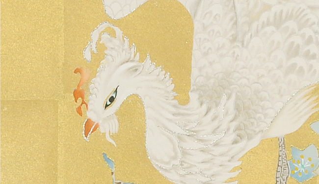 画像3:美術友禅山之内袋帯『桐竹鳳凰図』本金使用(本糊糸目工程)伝統的工芸品京友禅