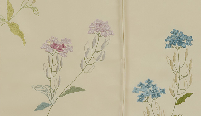 画像3：美術友禅山之内訪問着『菜の花』（日本刺繍工程）伝統的工芸品加賀繍