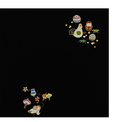 画像2:美術友禅山之内小紋 『おもちゃ』(ゴム糸目工程)伝統的工芸品京友禅