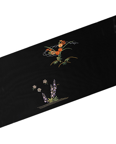 画像2:美術友禅山之内名古屋帯『桃山小袖』(日本刺繍工程)伝統的工芸品加賀繍