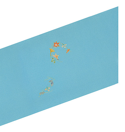 画像2:美術友禅山之内名古屋帯『舞子吹き寄せ図』(本糊糸目工程)伝統的工芸品京友禅