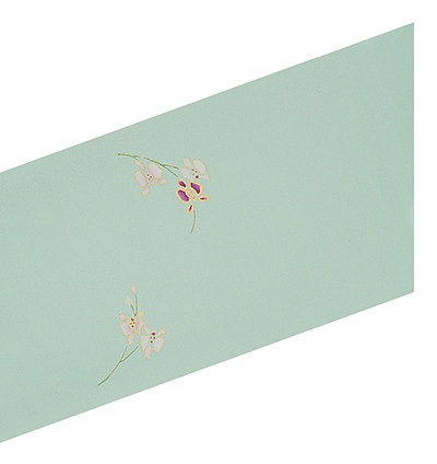 画像2:美術友禅山之内名古屋帯『胡蝶蘭』(本糊糸目工程)伝統的工芸品京友禅
