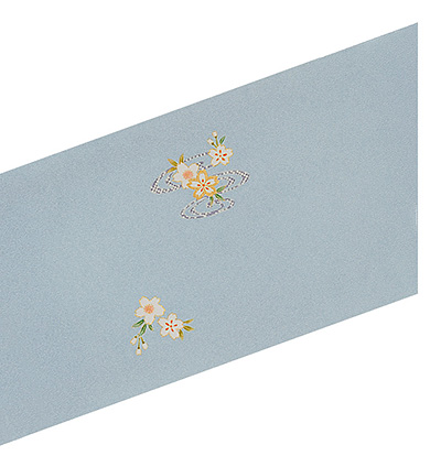 画像2:美術友禅山之内名古屋帯『流水疋田桜散らし』(本糊糸目工程)伝統的工芸品京友禅