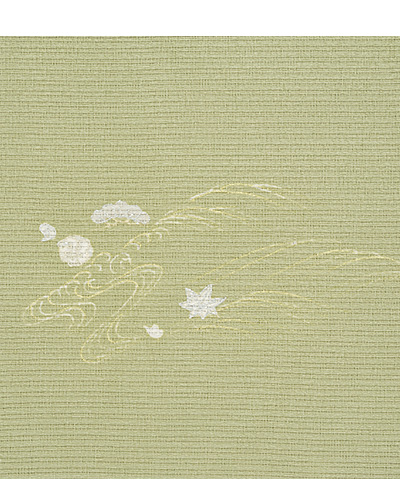 画像2:美術友禅山之内付下『吉祥草花宝尽くし文』(本糊糸目工程)伝統的工芸品京友禅